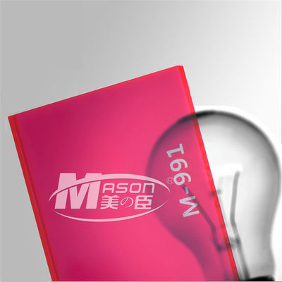 Χυτό κόκκινο κιτρινοπράσινο φθορισμού ακρυλικό φύλλο 3mm 4mm 5mm 4x8ft PMMA