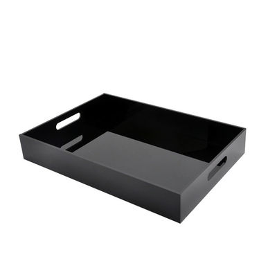 16x12x2inch 5mm χυτός PMMA σαφής ακρυλικός δίσκος πλεξιγκλάς συνήθειας με τις λαβές