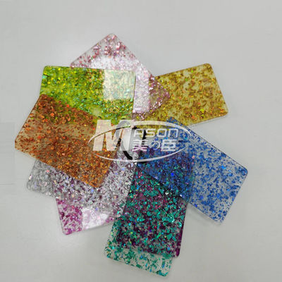 Perspex 1220x2440x3.0mm ακτινοβολεί ακρυλικός πλαστικός χρυσός σχεδίου σπινθηρίσματος φύλλων