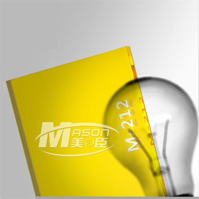 Χυτό κόκκινο κιτρινοπράσινο φθορισμού ακρυλικό φύλλο 3mm 4mm 5mm 4x8ft PMMA