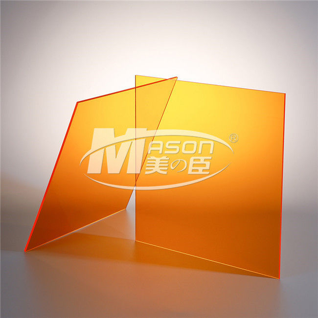 Perspex 3mm ακρυλικό πορτοκαλί Perspex φύλλων τέμνον πλαστικό πλεξιγκλάς φύλλων πινάκων