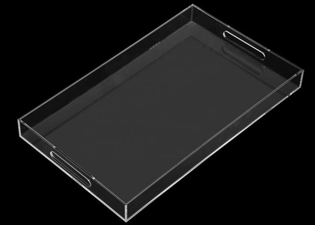 Perspex επεξεργασίας συνήθειας πλεξιγκλάς σαφής ακρυλικός ακρυλικός δίσκος με τις λαβές